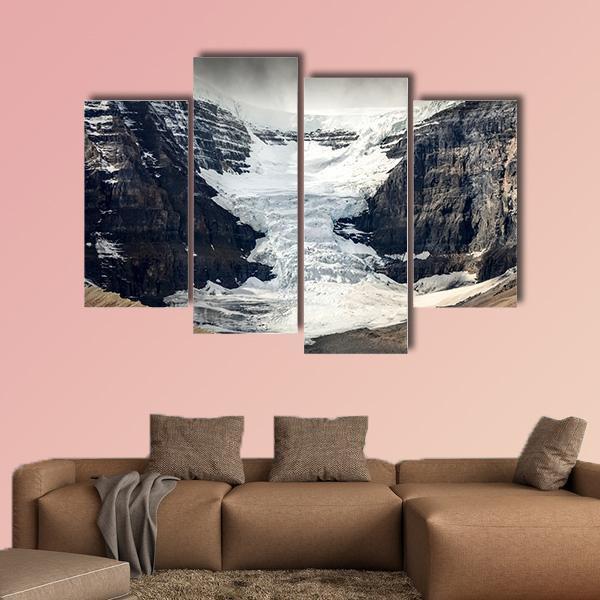 Columbia Icefield Glacier Canvas Wall Art-4 Pop-Gallery Wrap-50" x 32"-Tiaracle