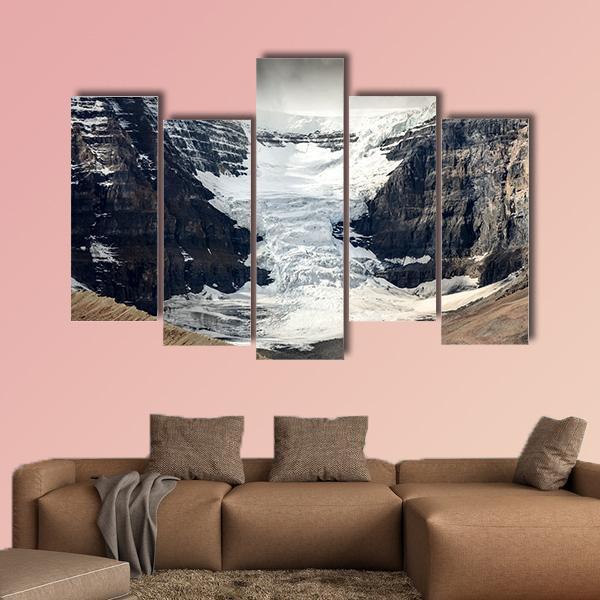 Columbia Icefield Glacier Canvas Wall Art-5 Pop-Gallery Wrap-47" x 32"-Tiaracle