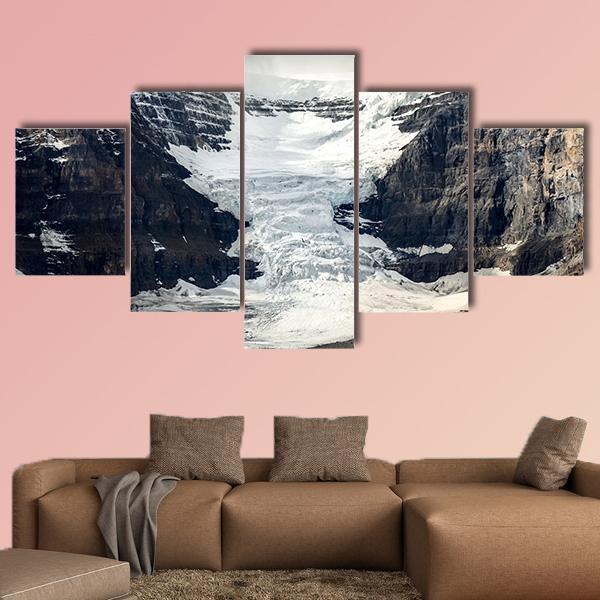 Columbia Icefield Glacier Canvas Wall Art-5 Star-Gallery Wrap-62" x 32"-Tiaracle