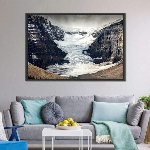 Columbia Icefield Glacier Canvas Wall Art-3 Horizontal-Gallery Wrap-25" x 16"-Tiaracle