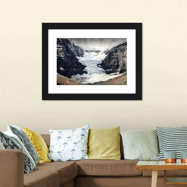 Columbia Icefield Glacier Canvas Wall Art-1 Piece-Framed Print-20" x 16"-Tiaracle