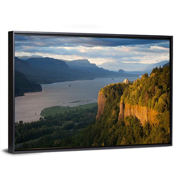 Columbia River &amp; Gorge Canvas Wall Art-3 Horizontal-Gallery Wrap-25" x 16"-Tiaracle