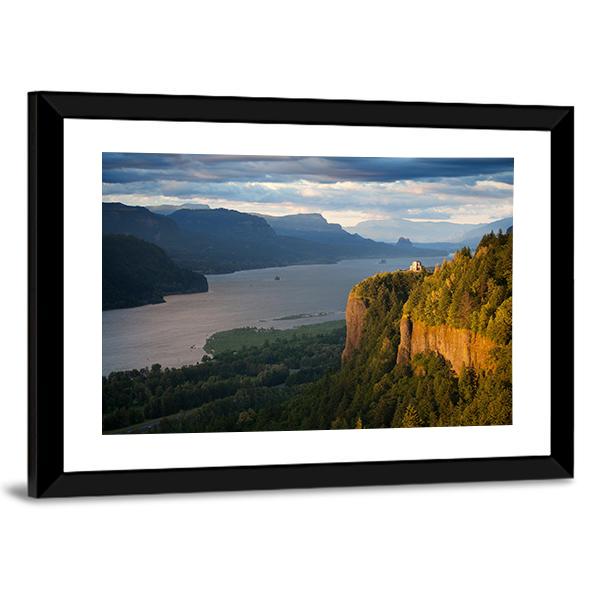 Columbia River &amp; Gorge Canvas Wall Art-3 Horizontal-Gallery Wrap-25" x 16"-Tiaracle