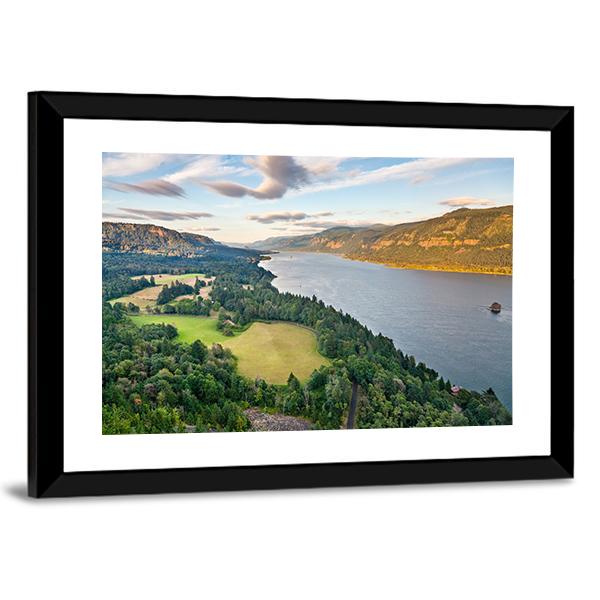 Columbia River Gorge Vertical Canvas Wall Art-3 Vertical-Gallery Wrap-12" x 25"-Tiaracle