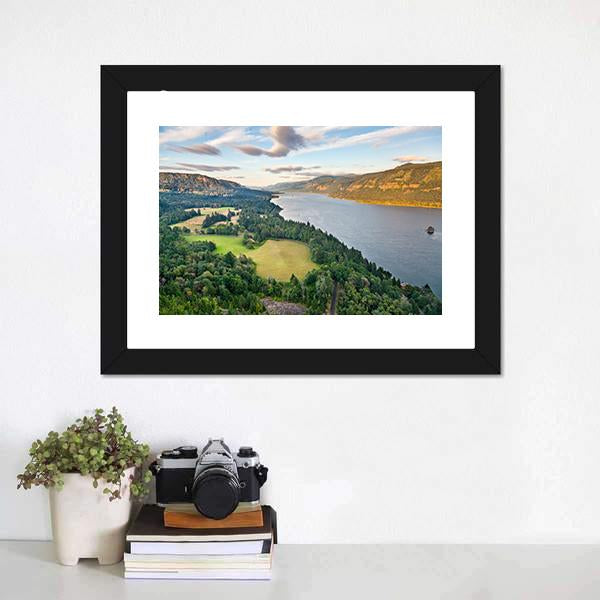 Columbia River Gorge Vertical Canvas Wall Art-3 Vertical-Gallery Wrap-12" x 25"-Tiaracle