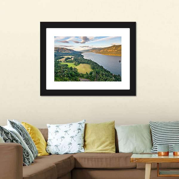 Columbia River Gorge Vertical Canvas Wall Art-3 Vertical-Gallery Wrap-12" x 25"-Tiaracle