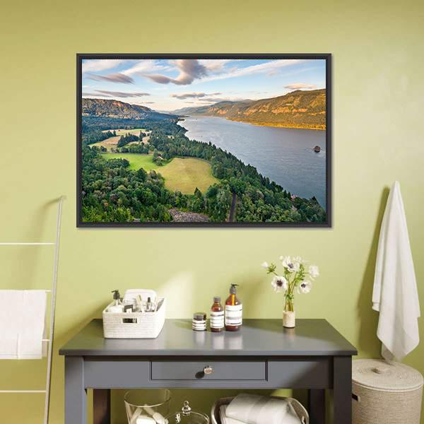 Columbia River Gorge Vertical Canvas Wall Art-3 Vertical-Gallery Wrap-12" x 25"-Tiaracle