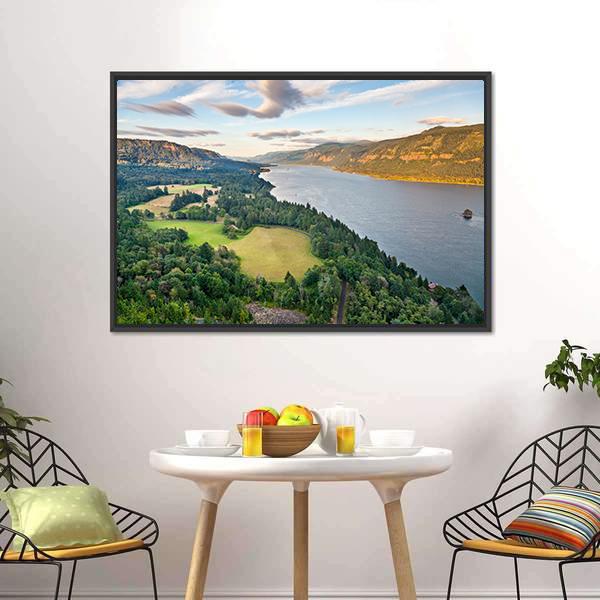 Columbia River Gorge Vertical Canvas Wall Art-3 Vertical-Gallery Wrap-12" x 25"-Tiaracle