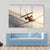 Commercial Airplane In Sky Canvas Wall Art-3 Horizontal-Gallery Wrap-37" x 24"-Tiaracle