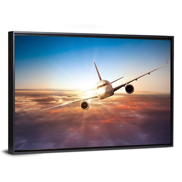 Commercial Airplane Canvas Wall Art-3 Horizontal-Gallery Wrap-25" x 16"-Tiaracle