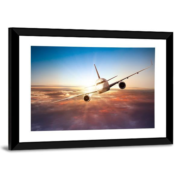 Commercial Airplane Canvas Wall Art-3 Horizontal-Gallery Wrap-25" x 16"-Tiaracle