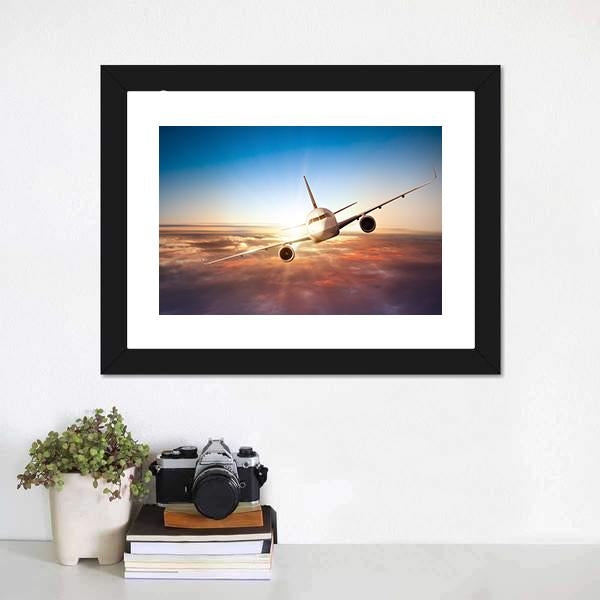 Commercial Airplane Canvas Wall Art-3 Horizontal-Gallery Wrap-25" x 16"-Tiaracle