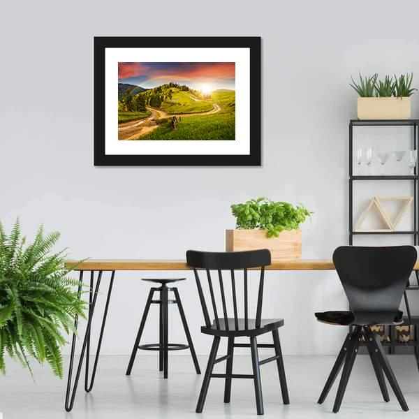 Composite Autumn Landscape Canvas Wall Art-5 Horizontal-Gallery Wrap-22" x 12"-Tiaracle