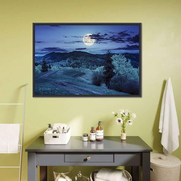 Mountain & Forest Landscape Canvas Wall Art-3 Horizontal-Gallery Wrap-25" x 16"-Tiaracle