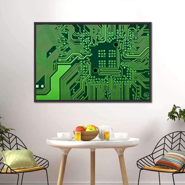 Computer Board Canvas Wall Art-1 Piece-Floating Frame-24" x 16"-Tiaracle