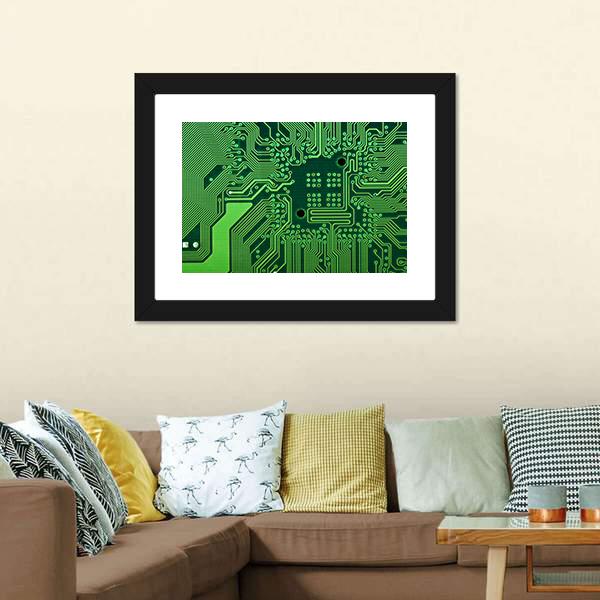 Computer Board Canvas Wall Art-1 Piece-Framed Print-20" x 16"-Tiaracle