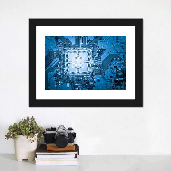 Computer Circuit Board Canvas Wall Art-5 Horizontal-Gallery Wrap-22" x 12"-Tiaracle