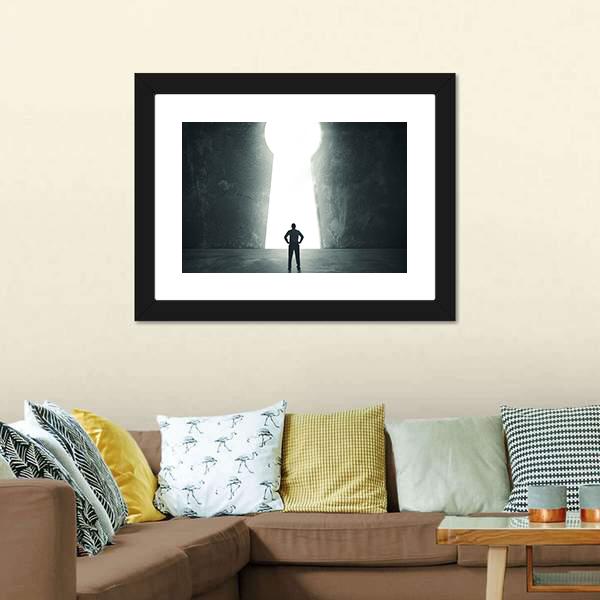 Concept Of Success Canvas Wall Art-1 Piece-Framed Print-20" x 16"-Tiaracle