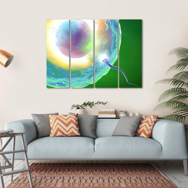 Conception Ovum And Sperm Canvas Wall Art-4 Horizontal-Gallery Wrap-34&quot; x 24&quot;-Tiaracle