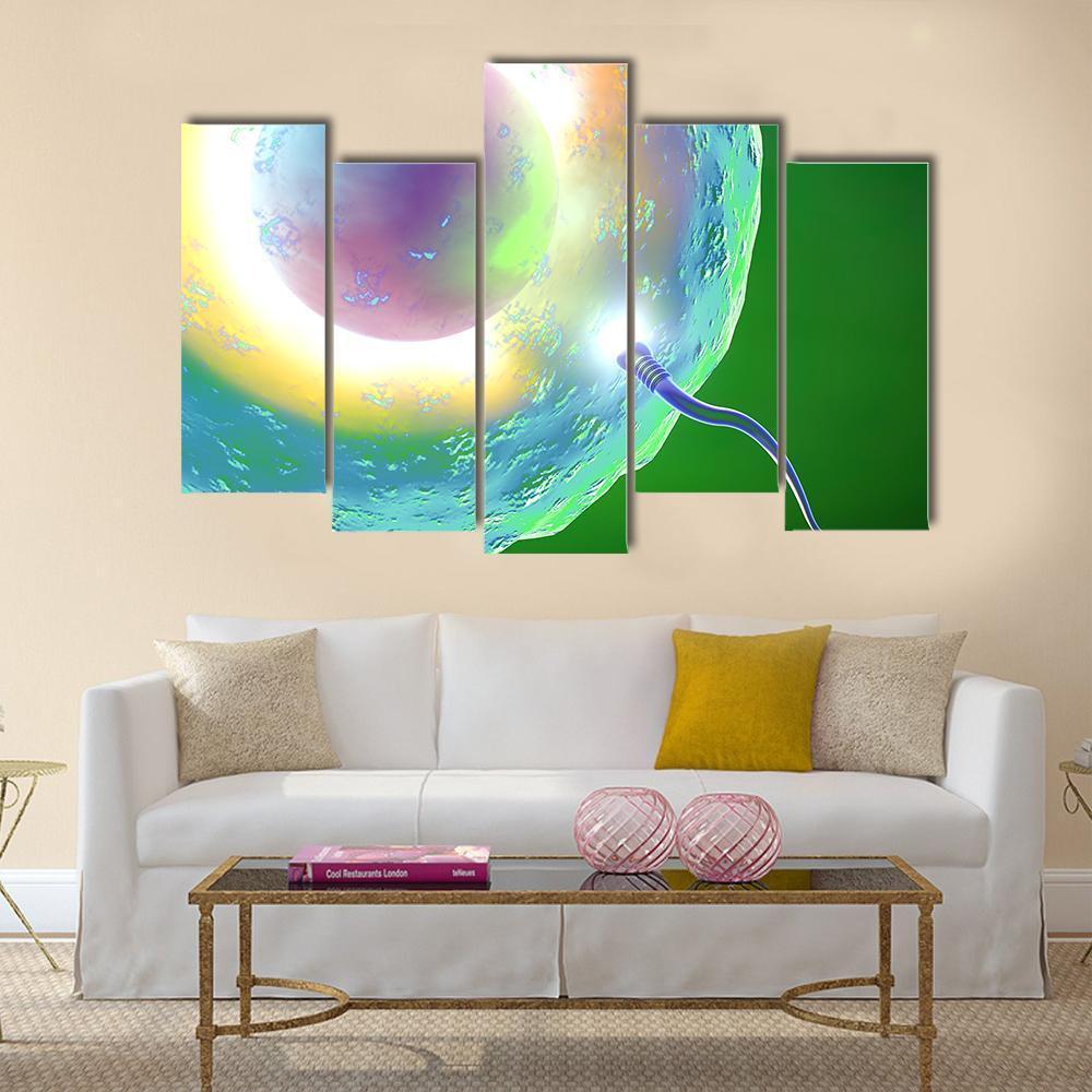 Conception Ovum And Sperm Canvas Wall Art-5 Pop-Gallery Wrap-47" x 32"-Tiaracle