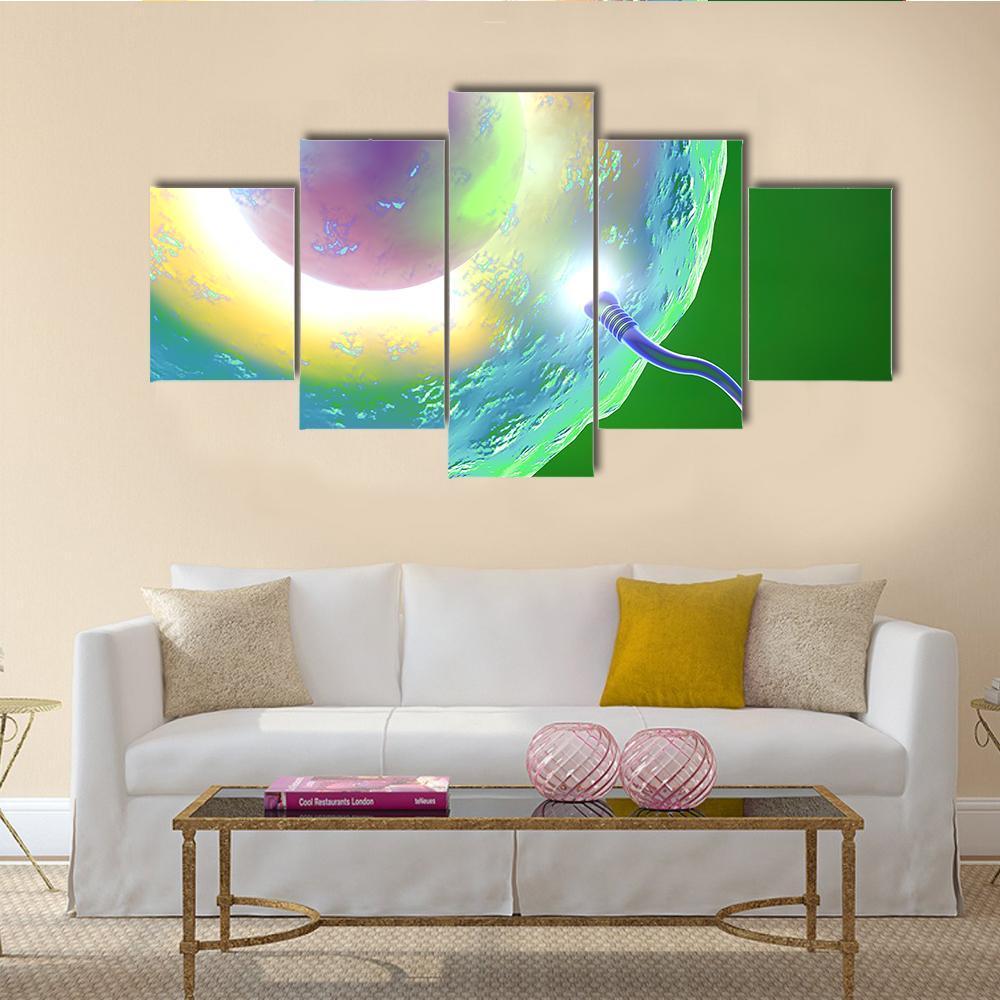 Conception Ovum And Sperm Canvas Wall Art-5 Star-Gallery Wrap-62" x 32"-Tiaracle