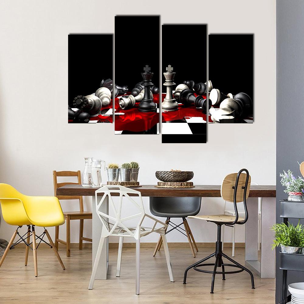 Conceptual Impact Of War Canvas Wall Art-4 Pop-Gallery Wrap-50&quot; x 32&quot;-Tiaracle