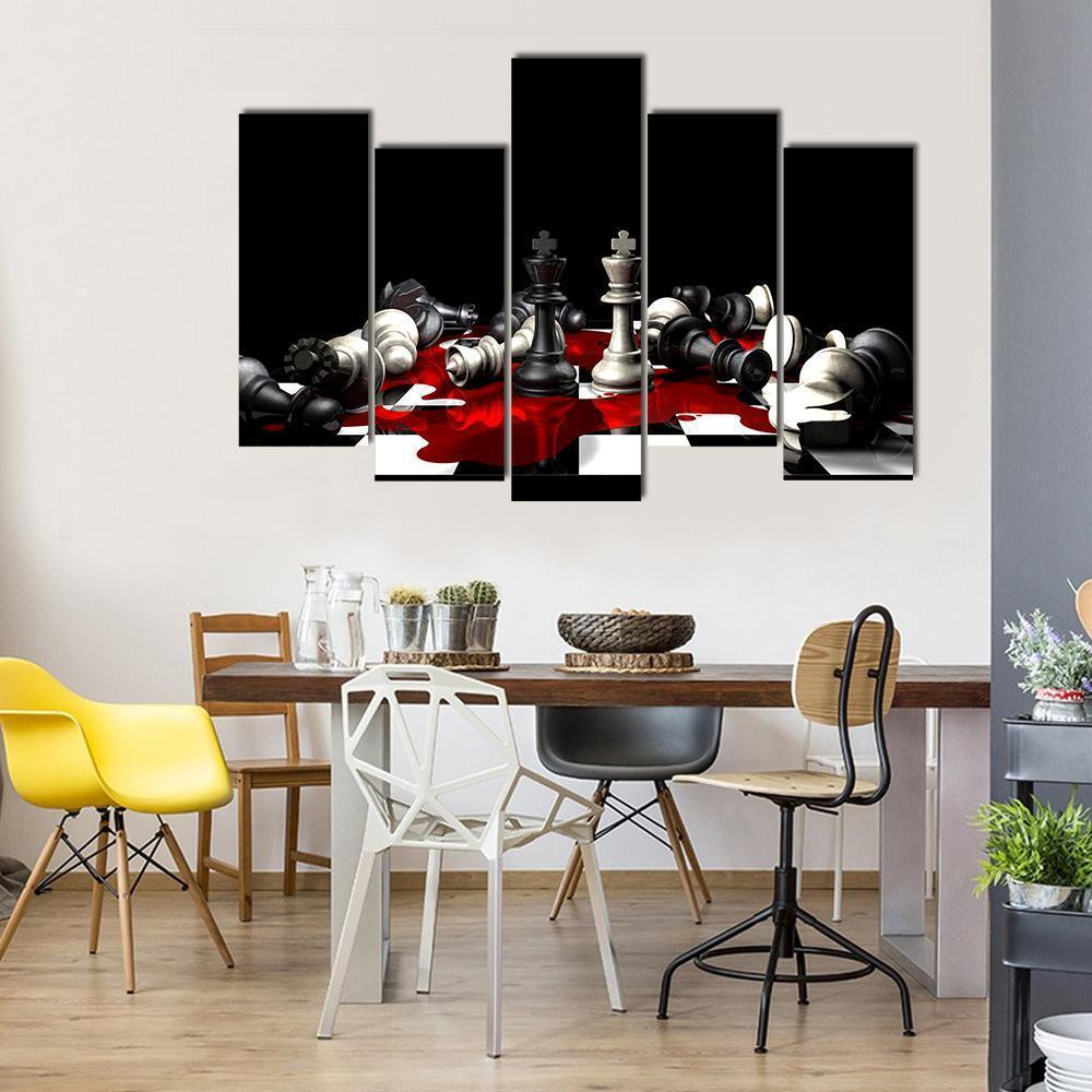 Conceptual Impact Of War Canvas Wall Art-5 Pop-Gallery Wrap-47&quot; x 32&quot;-Tiaracle