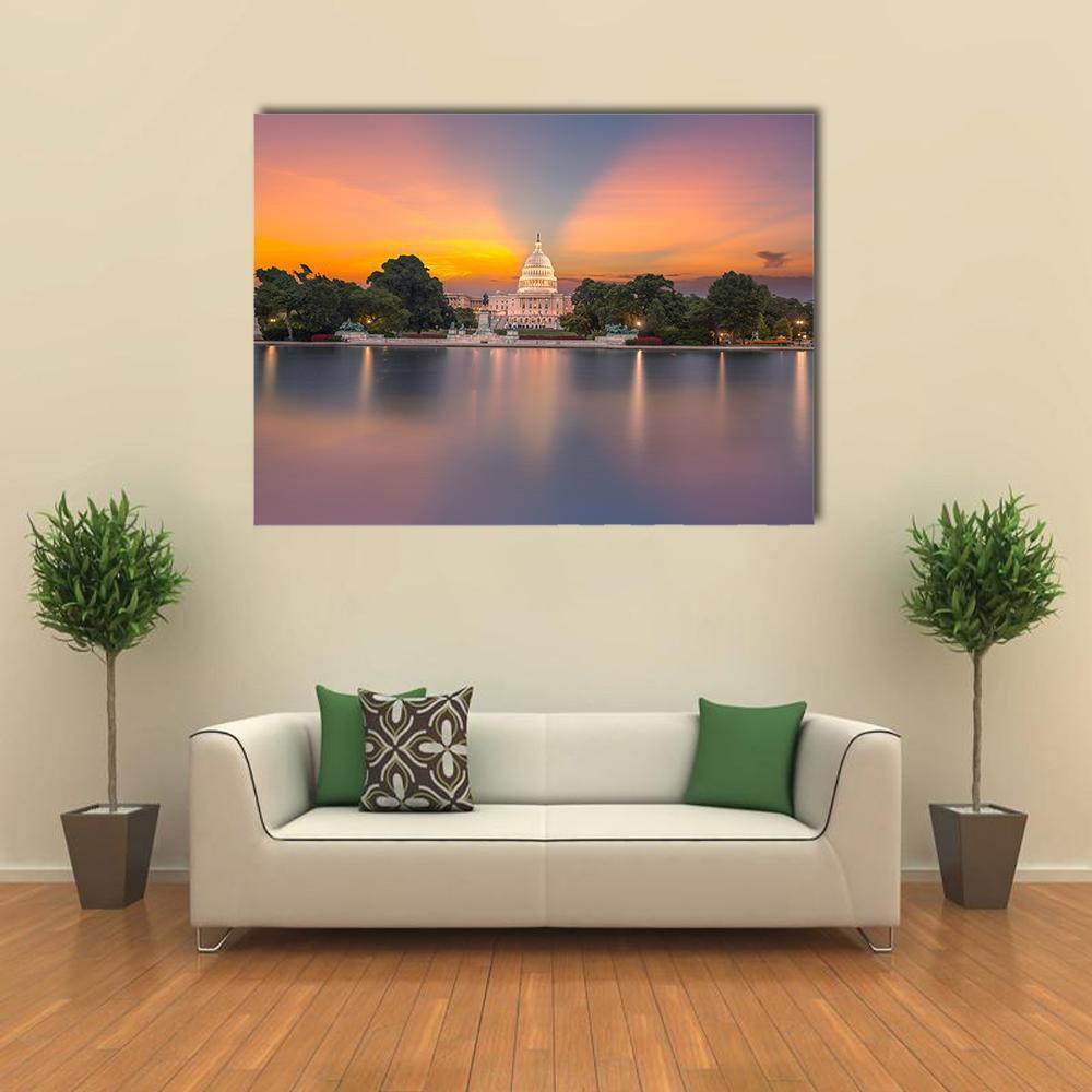 Congress Of USA Canvas Wall Art-4 Horizontal-Gallery Wrap-34" x 24"-Tiaracle