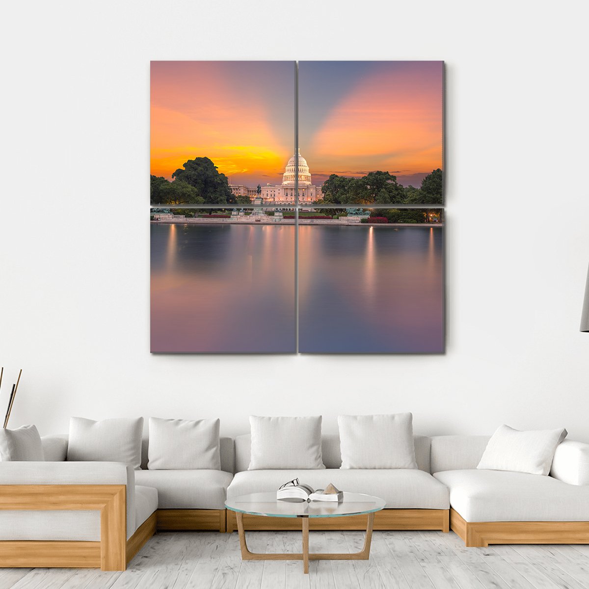 Congress Of USA Canvas Wall Art-4 Square-Gallery Wrap-17" x 17"-Tiaracle