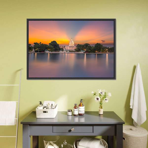 Congress Of USA Canvas Wall Art-5 Horizontal-Gallery Wrap-22" x 12"-Tiaracle