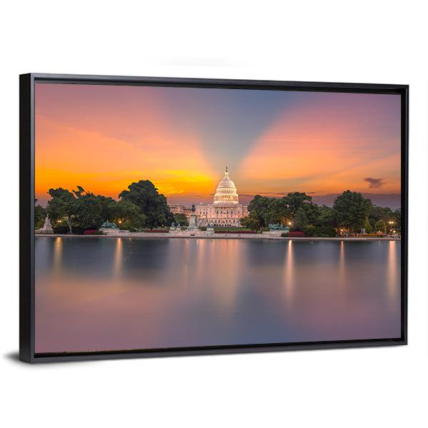 Congress Of USA Canvas Wall Art-5 Horizontal-Gallery Wrap-22" x 12"-Tiaracle
