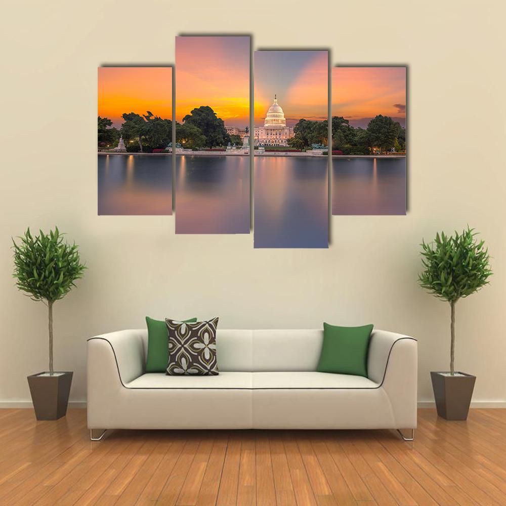 Congress Of USA Canvas Wall Art-4 Pop-Gallery Wrap-50" x 32"-Tiaracle