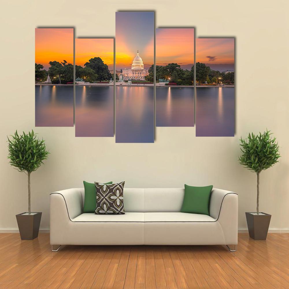 Congress Of USA Canvas Wall Art-5 Pop-Gallery Wrap-47" x 32"-Tiaracle