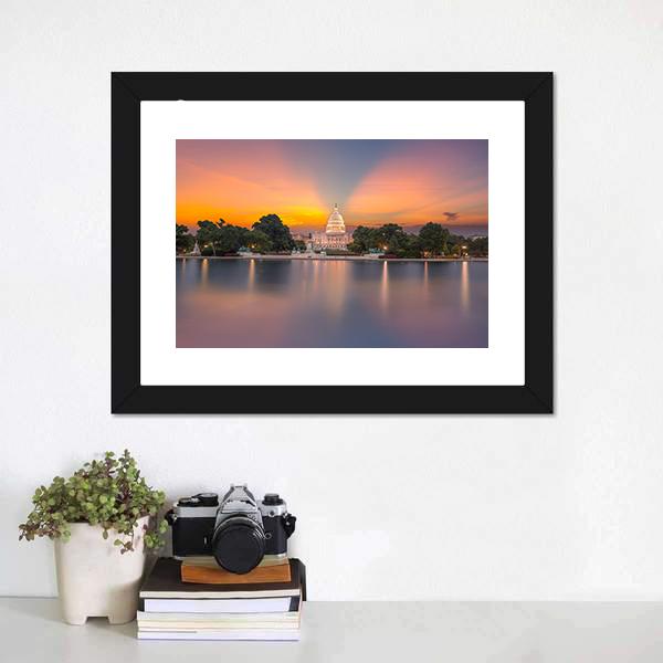 Congress Of USA Panoramic Canvas Wall Art-1 Piece-36" x 12"-Tiaracle