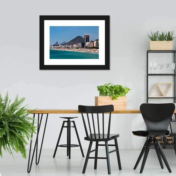 Copacabana Beach Canvas Wall Art-3 Horizontal-Gallery Wrap-25" x 16"-Tiaracle
