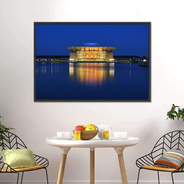 Copenhagen Opera House Canvas Wall Art-1 Piece-Floating Frame-24" x 16"-Tiaracle