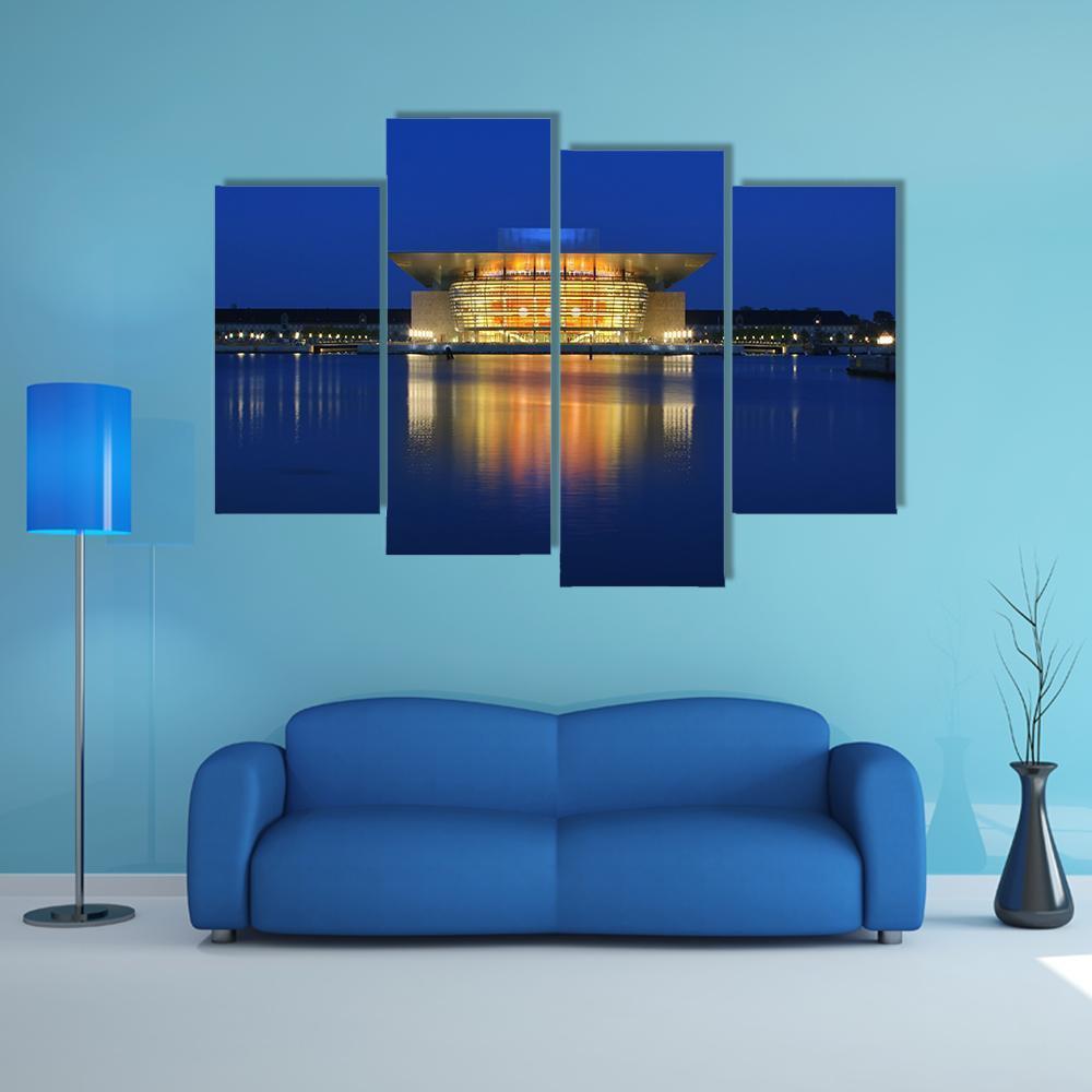 Copenhagen Opera House Canvas Wall Art-4 Pop-Gallery Wrap-50" x 32"-Tiaracle