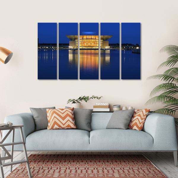 Copenhagen Opera House Canvas Wall Art-5 Horizontal-Gallery Wrap-22" x 12"-Tiaracle
