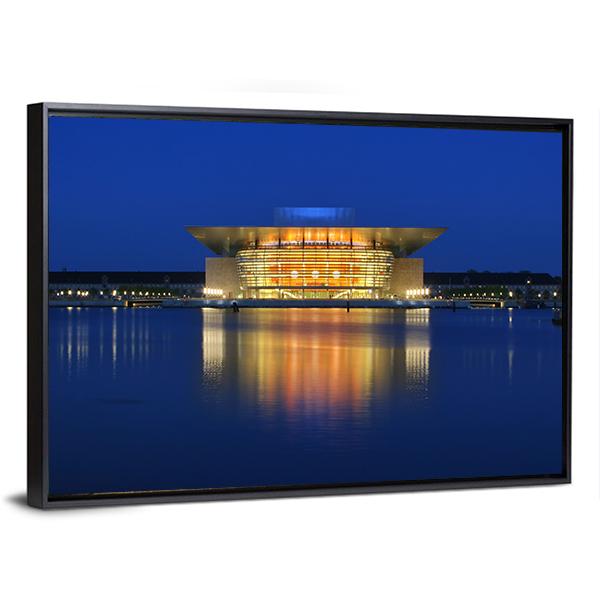 Copenhagen Opera House Canvas Wall Art-3 Horizontal-Gallery Wrap-25" x 16"-Tiaracle