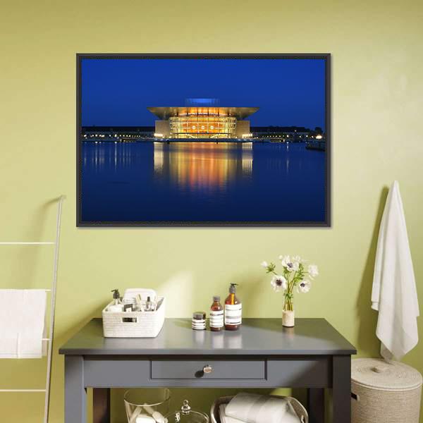 Copenhagen Opera House Canvas Wall Art-1 Piece-Floating Frame-24" x 16"-Tiaracle