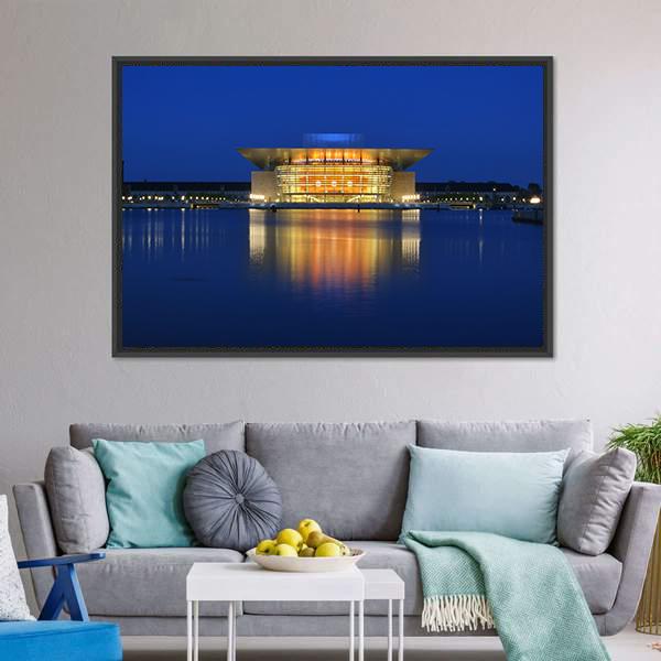 Copenhagen Opera House Canvas Wall Art-3 Horizontal-Gallery Wrap-25" x 16"-Tiaracle