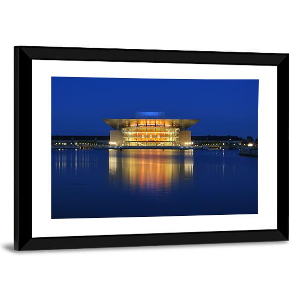 Copenhagen Opera House Canvas Wall Art-3 Horizontal-Gallery Wrap-25" x 16"-Tiaracle