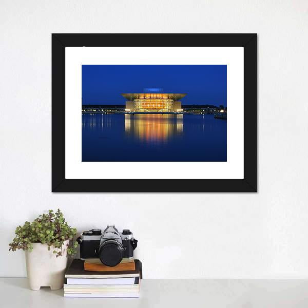 Copenhagen Opera House Canvas Wall Art-1 Piece-Framed Print-20" x 16"-Tiaracle