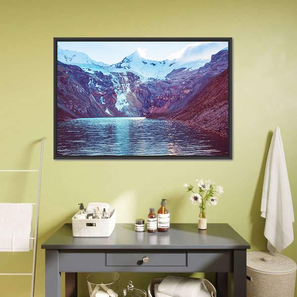 Cordillera Huayhuash Peru Canvas Wall Art-1 Piece-Floating Frame-24" x 16"-Tiaracle