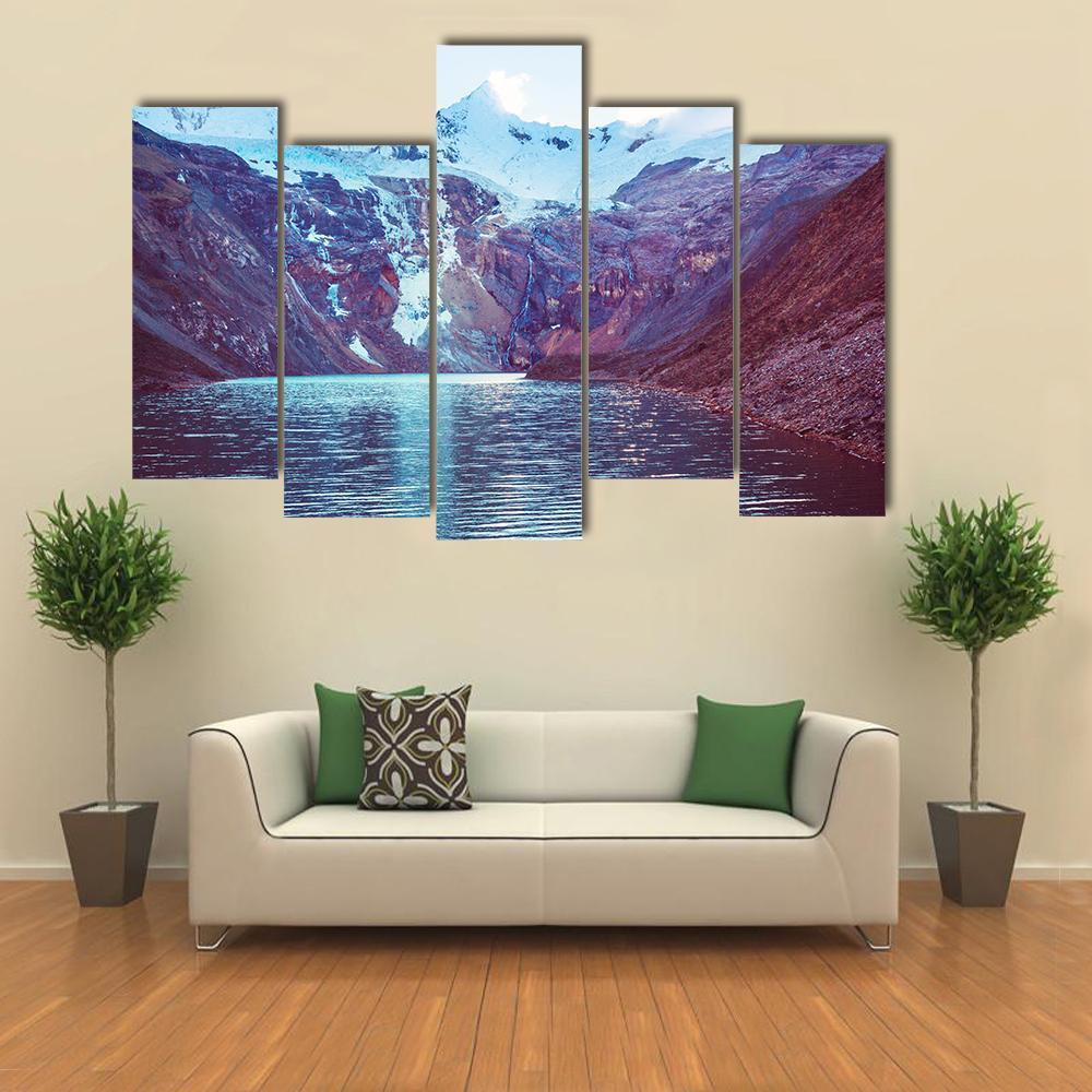 Cordillera Huayhuash Peru Canvas Wall Art-5 Pop-Gallery Wrap-47" x 32"-Tiaracle