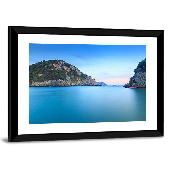 Corfu Island Canvas Wall Art-3 Horizontal-Gallery Wrap-25" x 16"-Tiaracle
