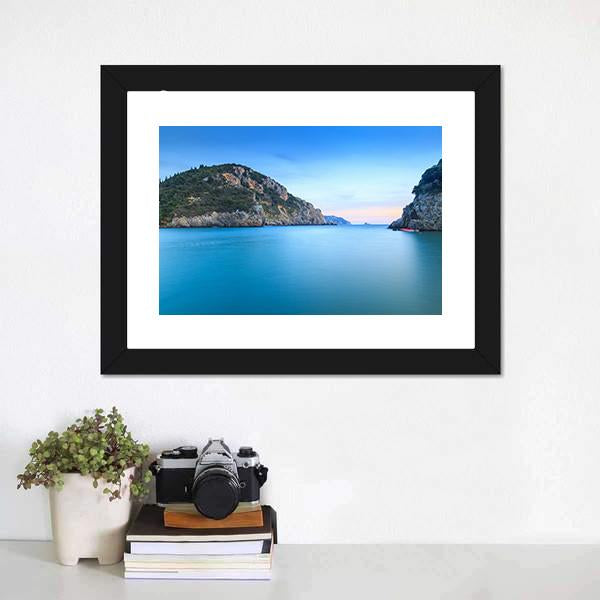 Corfu Island Canvas Wall Art-1 Piece-Framed Print-20" x 16"-Tiaracle