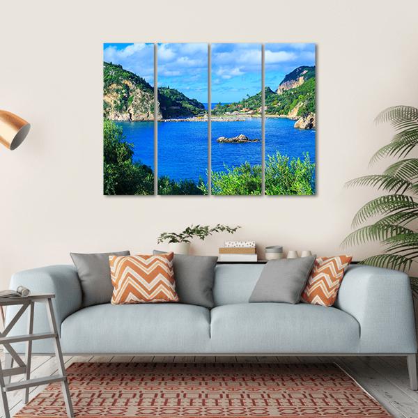 Corfu Island Greece Canvas Wall Art-4 Horizontal-Gallery Wrap-34" x 24"-Tiaracle
