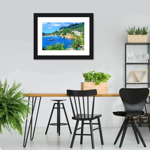Corfu Island Greece Canvas Wall Art-3 Horizontal-Gallery Wrap-25" x 16"-Tiaracle