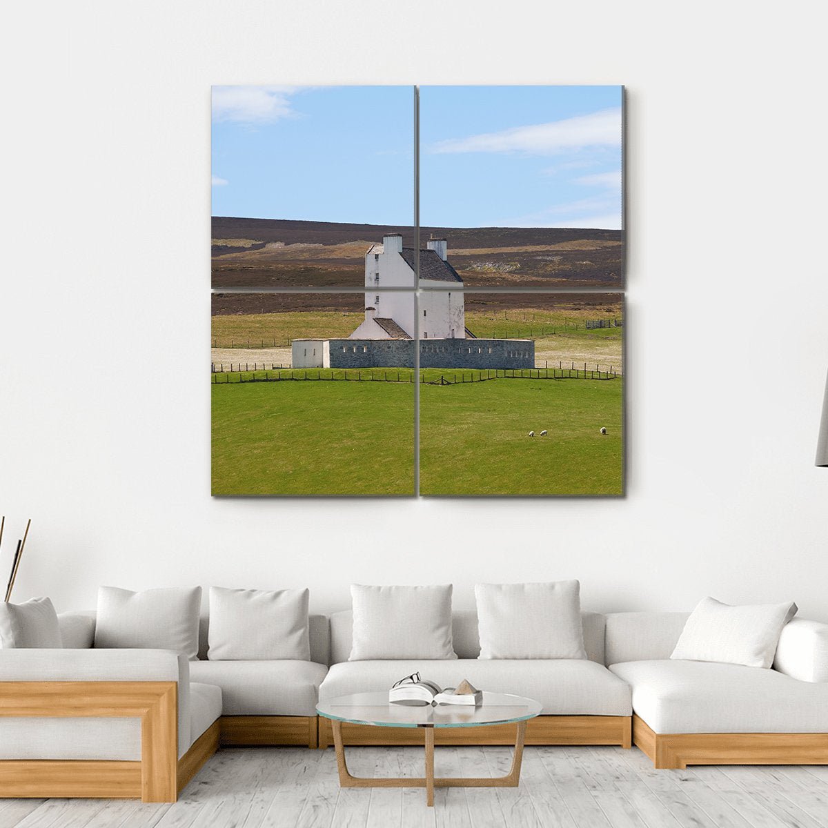 Corgarth Castle Canvas Wall Art-4 Square-Gallery Wrap-17" x 17"-Tiaracle